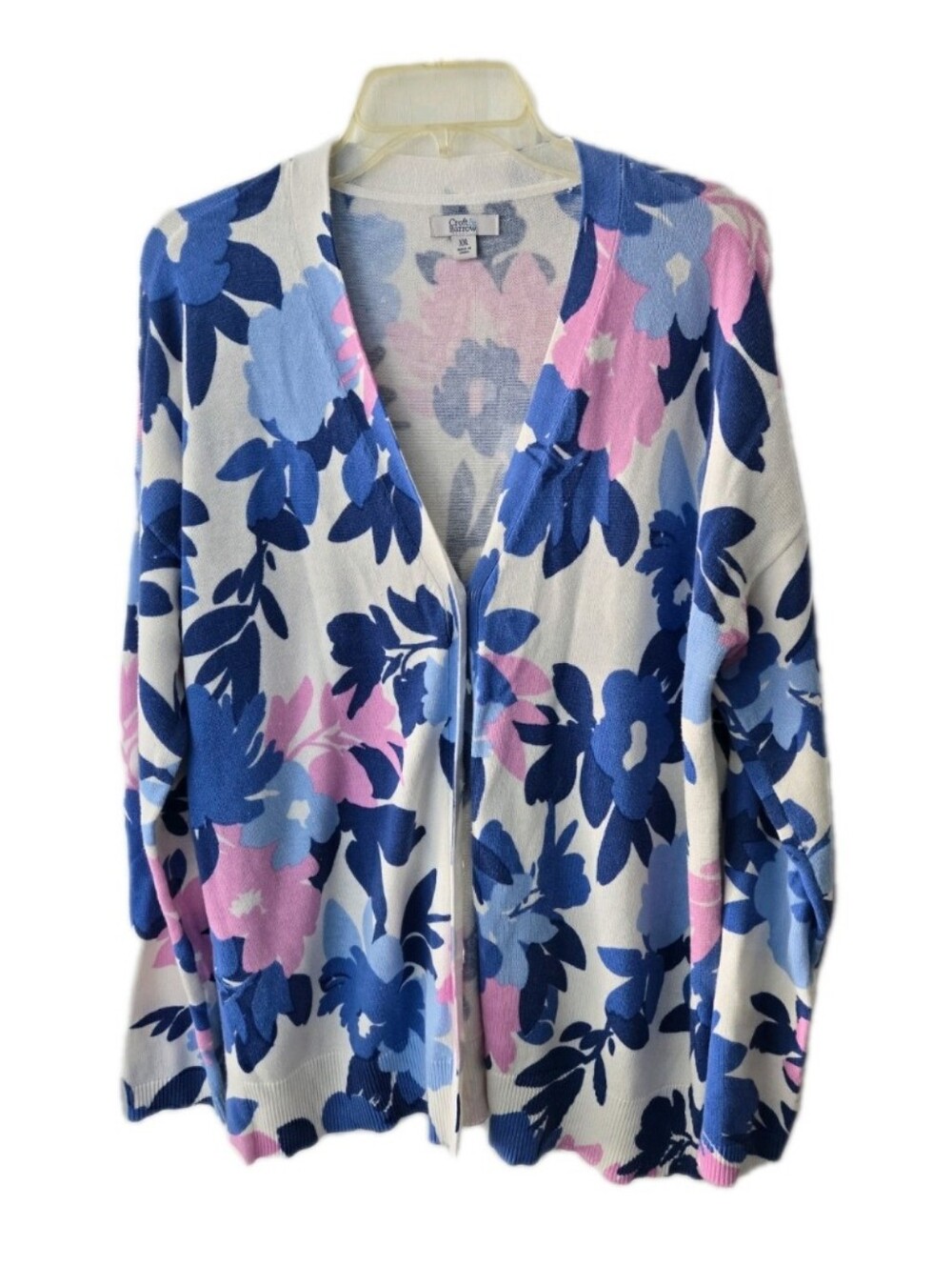 Croft Barrow Cottagecore Floral Spring Soft  Lightweight Front Cardigan XXL